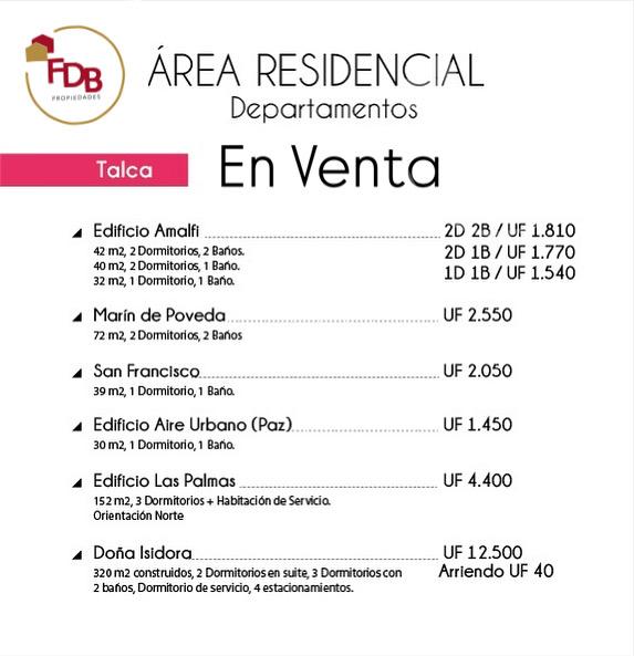 VENTAS DEPTOS CENTRO TALCA 